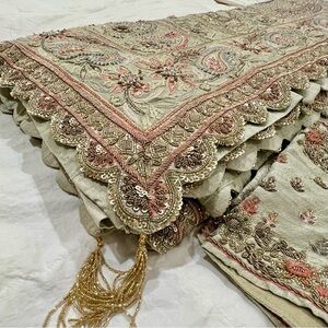 Indian Designer Saree Light Sage, or light Pista Green Chiffon Saree